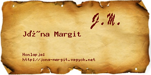 Jóna Margit névjegykártya