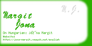 margit jona business card